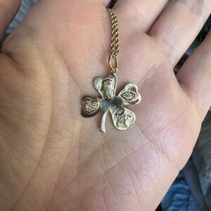 Gold Clover Pendant Necklace